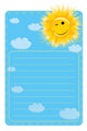 Label with Picture Sun