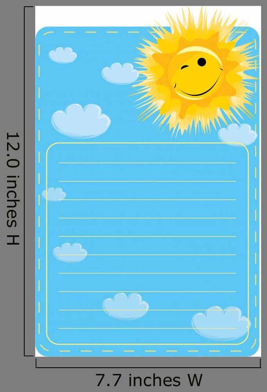 Label with Picture Sun