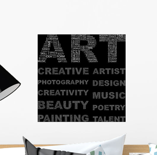 ART. Vector word collection. Wordcloud illustration. Wall Mural