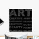 ART. Vector word collection. Wordcloud illustration. Wall Mural