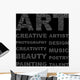 ART. Vector word collection. Wordcloud illustration. Wall Mural