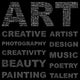 ART. Vector word collection. Wordcloud illustration. Wall Mural