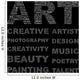 ART. Vector word collection. Wordcloud illustration. Wall Mural