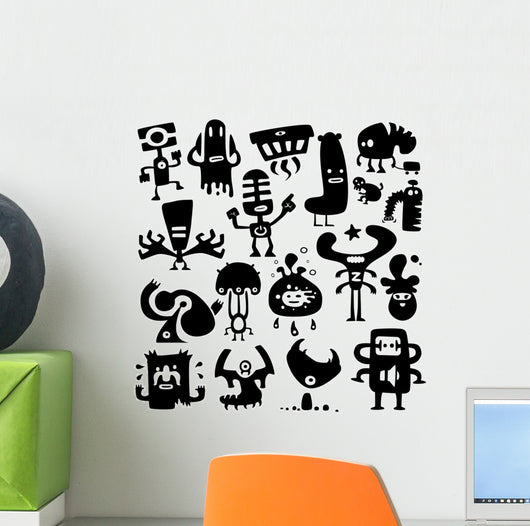 funny monsters Wall Decal