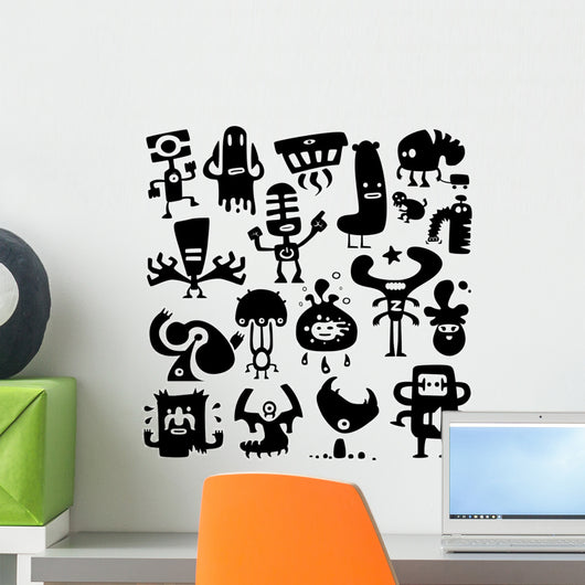 funny monsters Wall Decal