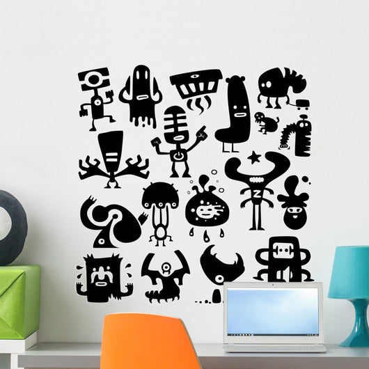 funny monsters Wall Decal