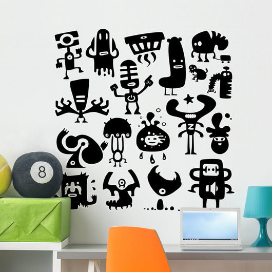 funny monsters Wall Decal