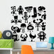 funny monsters Wall Decal
