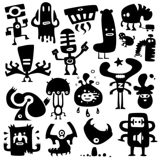 funny monsters Wall Decal