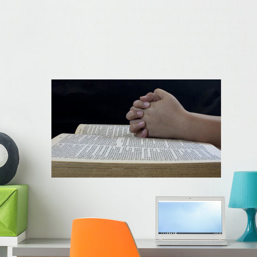 Child's Hands Praying Wall Mural