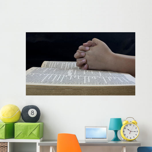 Child's Hands Praying Wall Mural