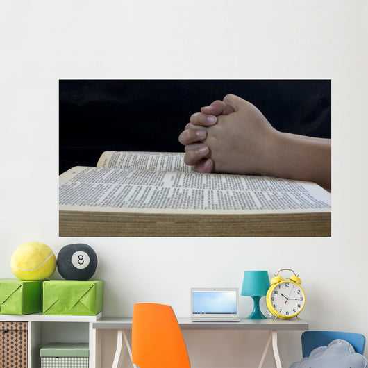 Child's Hands Praying Wall Mural