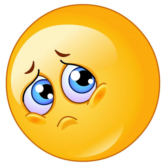 Sad emoticon Wall Decal