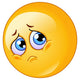 Sad emoticon Wall Decal