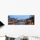 Paris - view from Pont Neuf bridge at night Wall Mural