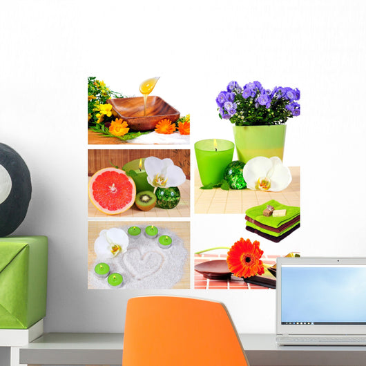 Wellness Spa Collage Blten Wall Mural