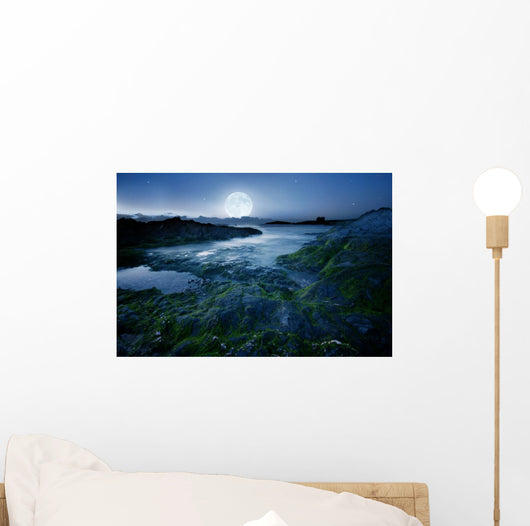 Full Moon over Beach