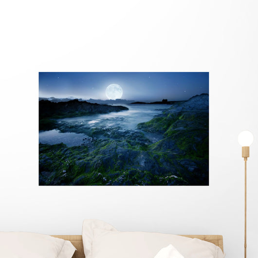 Full Moon over Beach