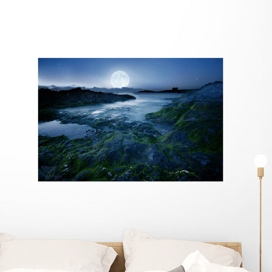 Full Moon over Beach