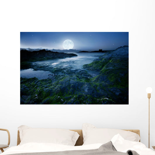 Full Moon over Beach