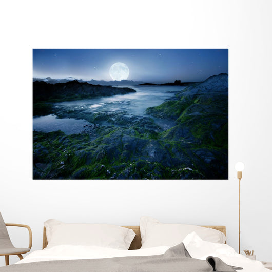 Full Moon over Beach