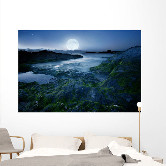 Full Moon over Beach