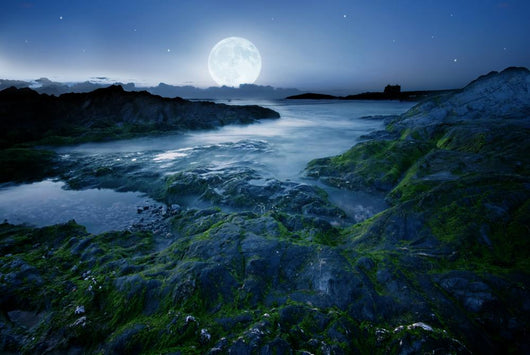 Full Moon over Beach