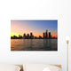 Detroit Skyline Sunset Wall Decal