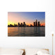 Detroit Skyline Sunset Wall Decal