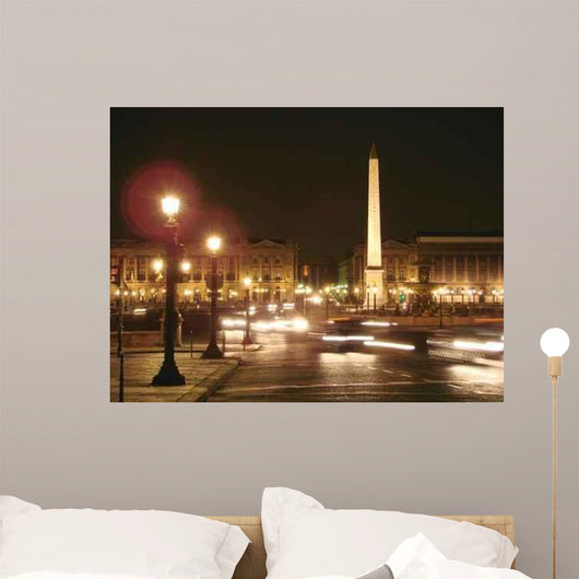Place De La Concorde by night Wall Mural