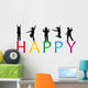 Kids Silhouettes Wall Mural