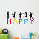 Kids Silhouettes Wall Mural