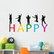Kids Silhouettes Wall Mural