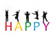 Kids Silhouettes Wall Mural