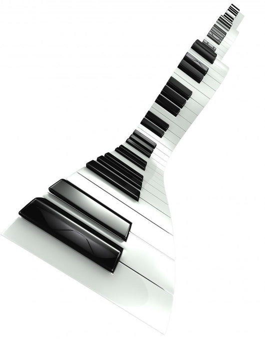 3d Wavy keyboard Wall Decal