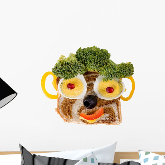 Smiling Food Face Wall Decal