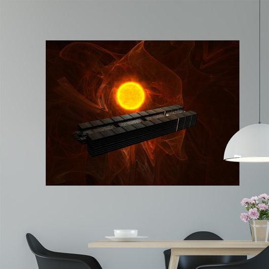 Cargo Ship Travel through Wall Mural