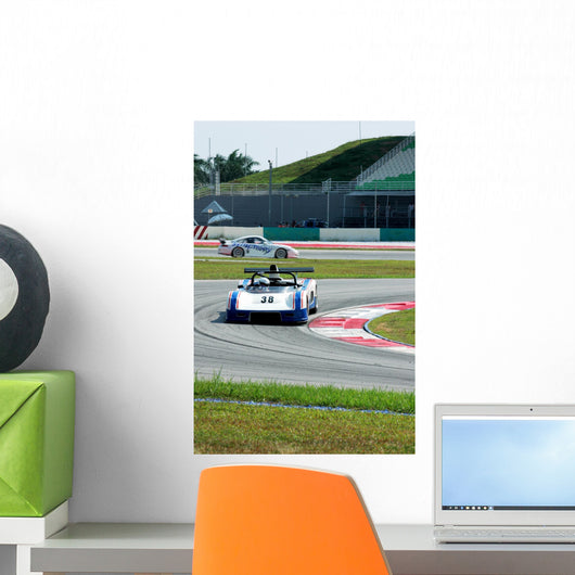 Racing Car at the Track Wall Mural