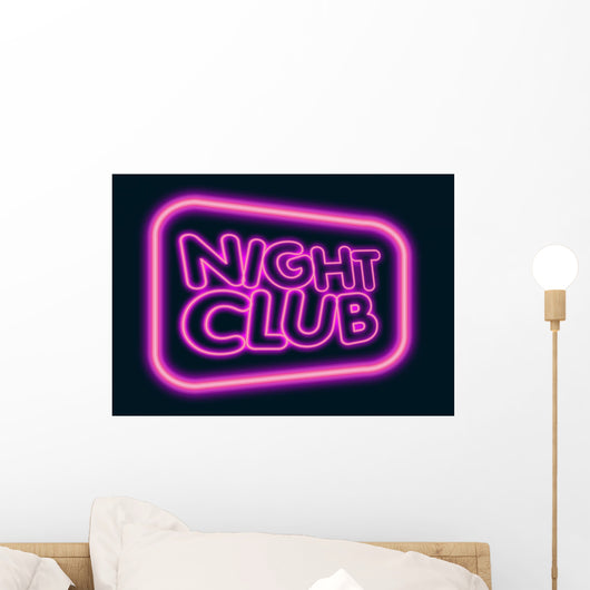 night club neon sign Wall Mural