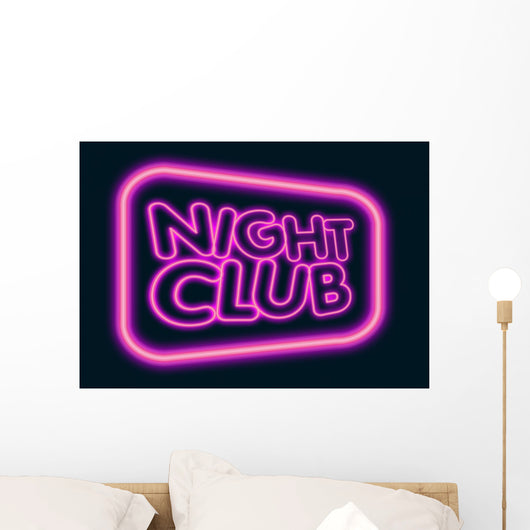 night club neon sign Wall Mural