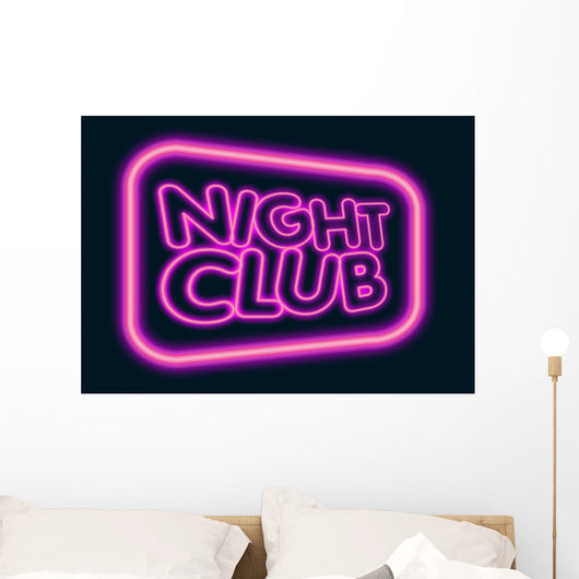 night club neon sign Wall Mural