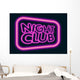 night club neon sign Wall Mural