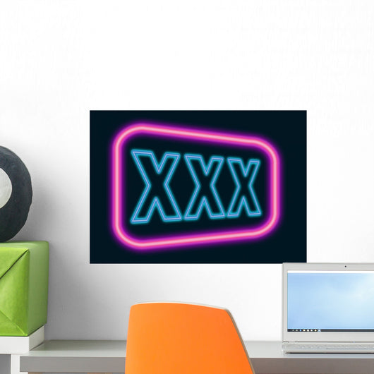 xxx neon sign Wall Mural