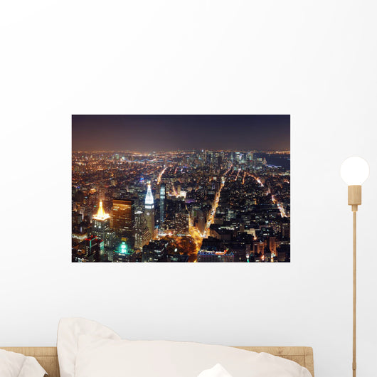 New York City Manhattan Panorama Aerial View Wall Mural