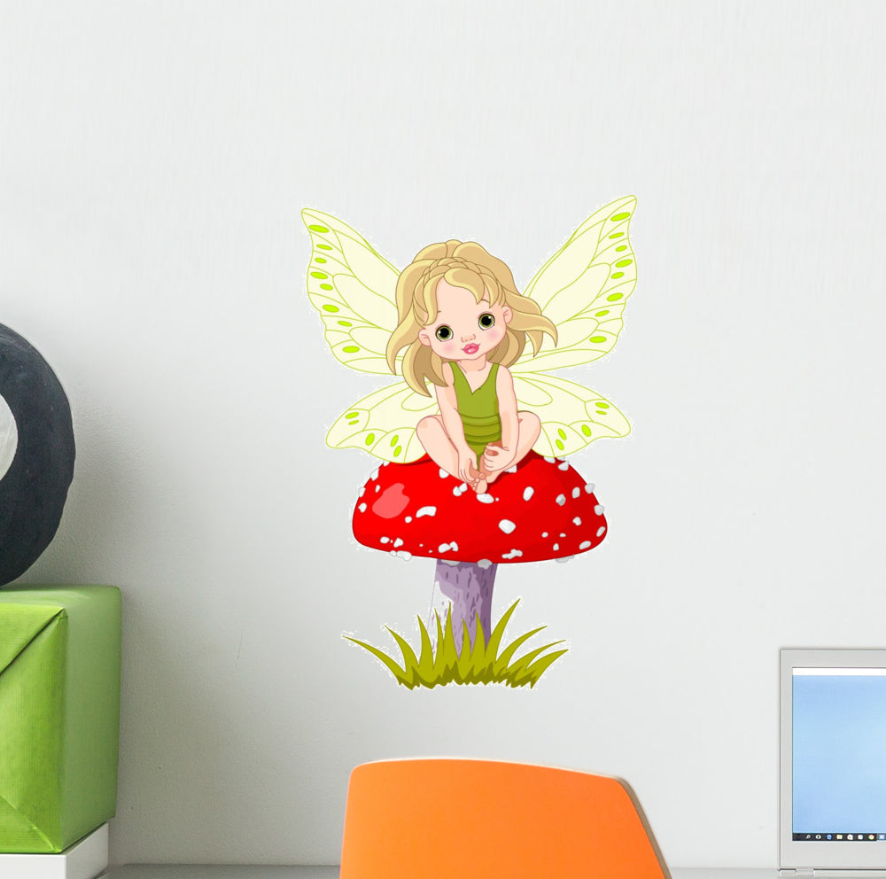 Baby Fairy Mushroom Wall Decal – Wallmonkeys