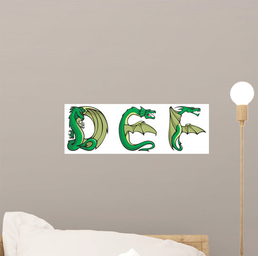 Series of Dragons Alphabet Wall Decal