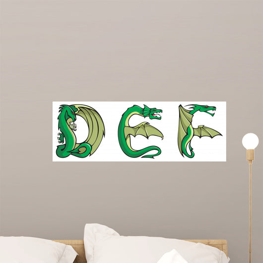 Series of Dragons Alphabet Wall Decal