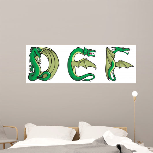 Series of Dragons Alphabet Wall Decal