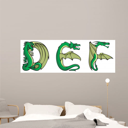 Series of Dragons Alphabet Wall Decal