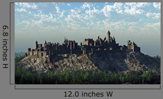 Medieval Hilltop Castle Wall Mural
